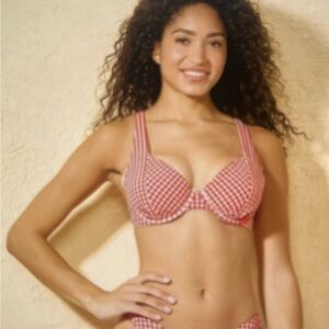 Red Gingham Women's Bra